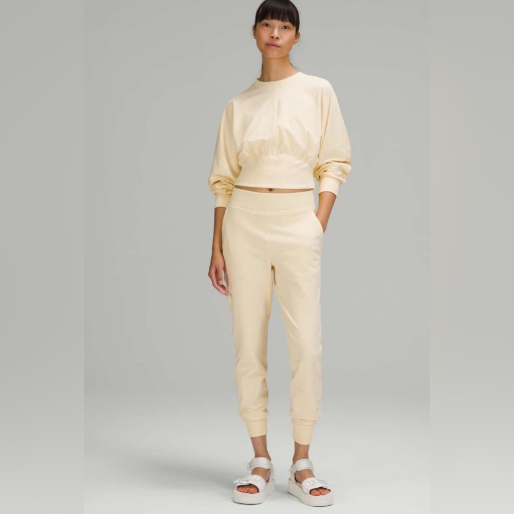 Brand New!Lululemon warm down joggers cream color brand new with tags. Size 14